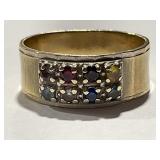 GLEAMLIGHT 14K GOLD RING SIZE 7 1/2 - 5.69 G