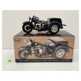 1947 HARLEY DAVIDSON MOTORCYCLE SERVI-CAR BANK IN