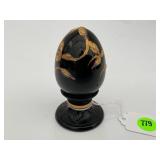 FENTON HAND PAINTED & ARTIST SIGNED BLACK AMETHYST