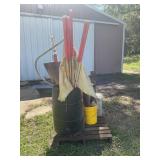 SKID OF FLASHING, SCREWS, TRACTOR CANOPY, MUFFLER