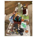 CONTENTS OF TABLE - OFFICE SUPPLIES, BANK BAGS,
