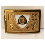 1955 AMA GYPSY TOUR BRASS BELT BUCKLE - 2 1/2" X 1