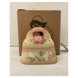 FENTON HAND PAINTED ARTIST SIGNED PURSE TRINKET