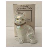 FENTON JUNE CALENDAR CATS HAND PAINTED ALEXANDRITE