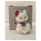 FENTON WHITE STARS AND STRIPES HAND PAINTED ARTIST