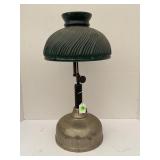 COLEMAN QUICK-LITE GAS LAMP WITH GLASS SHADE