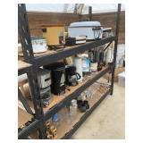 CONTENTS OF RACKING - CROCK POTS, ROASTER, COFFEE