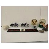 HARLEY DAVIDSON SNOWGLOBES, MAISTO BIKES, BAR