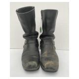 HARLEY DAVIDSON LEATHER MOTORCYCLE BOOTS - SIZE 11