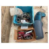 TOTE OF ASSORTED HARLEY DAVIDSON MOTORCYCLE PARTS