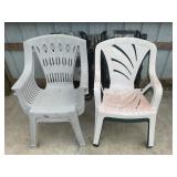 LOT OF 6 OUTDOOR LAWN CHAIRS -2 ARE FOLDING LOUNGE