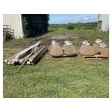 LOT OF 8 INDUSTRIAL HEAVY DUTY WAREHOUSE LIGHTS &