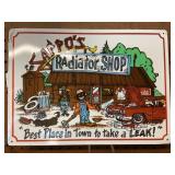 SAPPO'S RADIATOR SHOP METAL SIGN - BEST PLACE IN