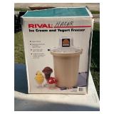 RIVAL ICE CREAM AND YOGURT FREEZER MODEL 8405 IN