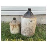 4 GALLON & 1 GALLON PRIMITIVE STONEWARE CROCK
