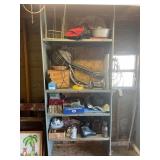 GARAGE METAL SHELVING WITH CONTENTS -