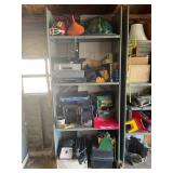 GARAGE METAL SHELVING WITH CONTENTS -