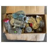 LARGE LOT OF ASSORTED BLUE BALL JARS AND OTHER