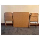 COSCO FOLD UP CARD TABLE WITH FOUR CHAIRS