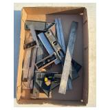 COMBINATION SQUARES, LEVELS & TWO STARRETT SQUARES