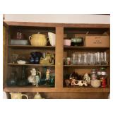 CONTENTS OF CUPBOARD IN KITCHEN - DRINKING GLASSES