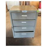 ADRIAN STEEL 4 DRAWER METAL CABINET - 18' X 18' X