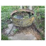 CAST IRON WITCHES KETTLE WITH STAND - 26' INSIDE