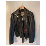 GINO LEATHERS MOTORCYCLE LEATHER RIDING JACKET -