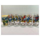 LOT OF 6 - 1983 SMURF AND 1980 PLASTIC CHARACTER