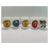 LOT OF 5 AVON SNOOPY, CHARLIE BROWN, LUCY & FREDDY