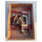 LARGE LOT OF C-CLAMPS AND MORE