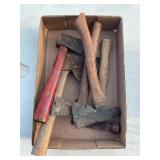 LARGE LOT OF CAMP AXES, BROAD AXE AND MORE
