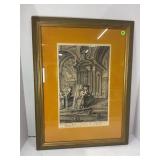 LOT OF 2 FRAMED ETCHED ARTWORK BY GIOVANNI