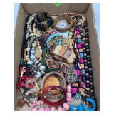 LOT OF COSTUME WOOD JEWELRY - NECKLACES & MORE