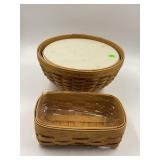 2003 LONGABERGER ROUND BASKET WITH BOWL & LID