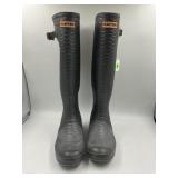 HUNTER CRANABY BOA SNAKE PATTERN GRAY BOOTS -