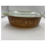 PYREX 045 2 1/2 QT EARLY AMERICAN CASSEROLE DISH
