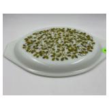 PYREX VREDE OLIVE MILK GLASS CASSEROLE DISH LID
