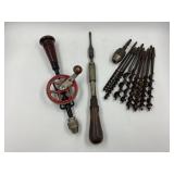 RED HEAD HAND DRILL, YANKEE TWIST DRILL AND BITS