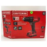 CRAFTSMAN 20V BATTERY POWERED DRILL WITH CHARGER