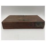 WOOD CASE WITH IRWIN & OTHER ANTIQUE AUGER BITS