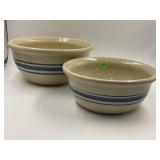 YESTERYEARS HAND TURNED 2PC BANDED NESTING BOWL