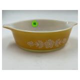 PYREX 471 1 PT. BUTTERFLY GOLD CASSEROLE DISH - NO
