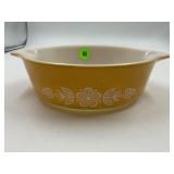 PYREX 471 1 PT. BUTTERFLY GOLD CASSEROLE DISH - NO