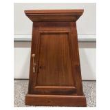 WOOD LAMP OR PLANT STAND WITH UNDER CABINET