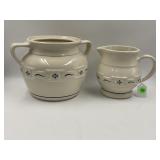 LONGABERGER WOVEN TRADITIONS 5 1/2" GREEN PITCHER