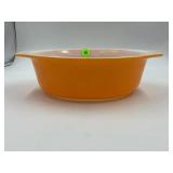 PYREX 043 SUNFLOWER ORANGE CASSEROLE DISH - NO LID
