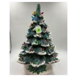 LIGHT UP CERAMIC CHRISTMAS TREE WITH BASE - 16"