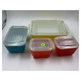 PYREX PRIMARY COLORS REGRIGERATOR GLASS SET -