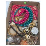 LOT OF WOOD COSTUME JEWELRY